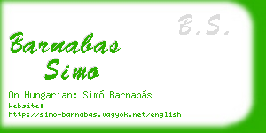 barnabas simo business card