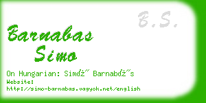 barnabas simo business card